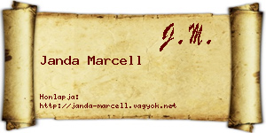 Janda Marcell névjegykártya